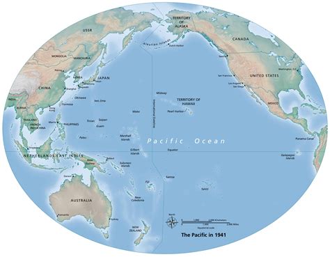 MAP Map of the Pacific Ocean